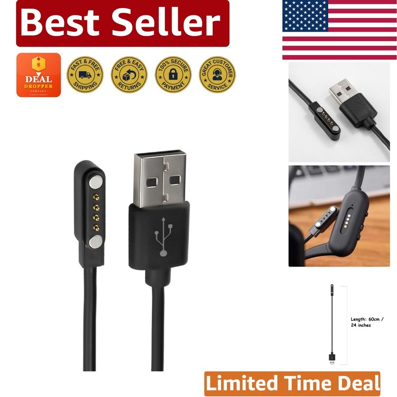 Stylish Magnetic Charging Cable for Bone Conduction Headphones & Smartwatches