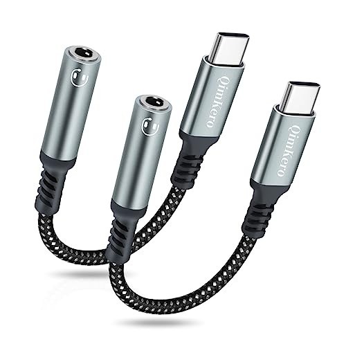 USB Type C to 3.5Mm Female Headphone Jack Adapter, (2 Pack) USB C to Aux Audio D