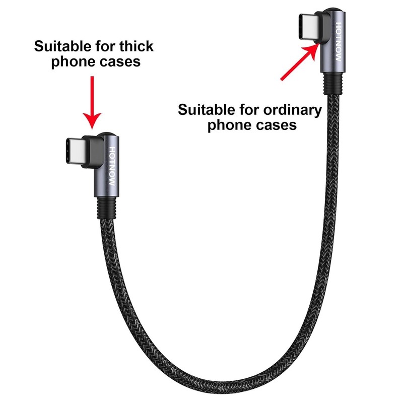 3 Pack 1ft USB C to USB C Cables with Fast Charge and Right Angle gallery