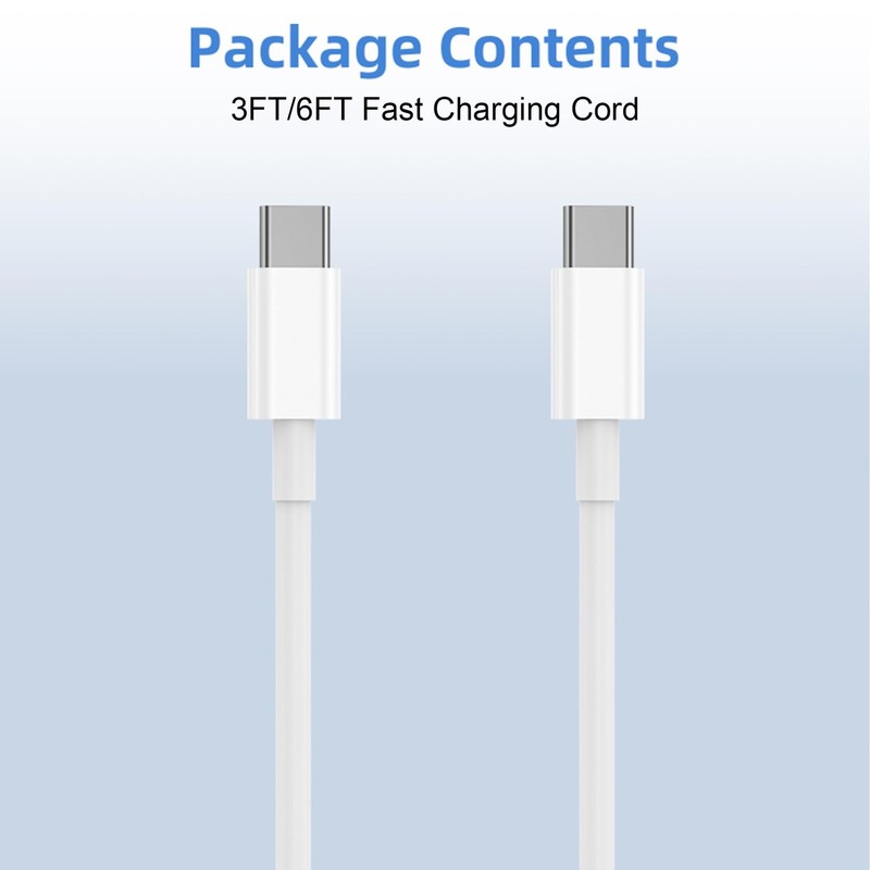USB C to USB C Cable, 60W [3FT+6FT] for iPhone 17 16 15 Fast Charger Cord, 2P... gallery