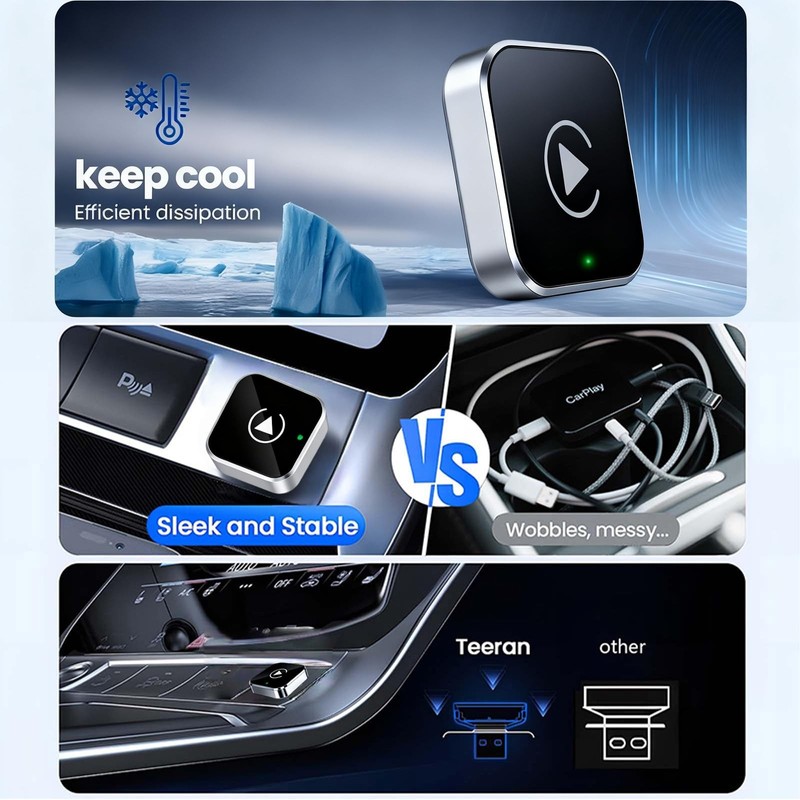 Wireless CarPlay Adapter & Android Auto Dongle, Shiny Silver，Fast Auto-Connec... gallery
