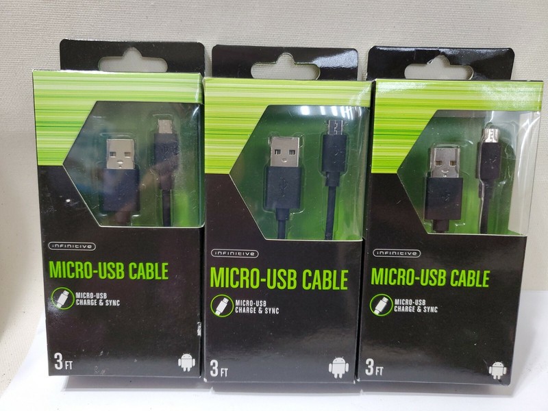 Infinitive micro usb cable 3ft(Walgreens)3 packs