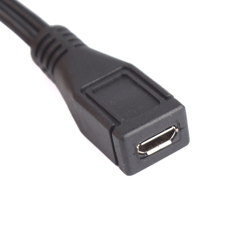 Micro USB Y Splitter 1 Female to 2 Male Data Charge Cable Extension Cord Adapter gallery