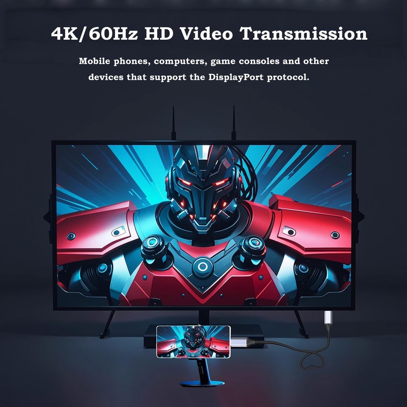 USB 3.2 GEN 2 20Gb/s 100W 4K 60Hz Charging Data Braided Coiled Cable for iPho... gallery