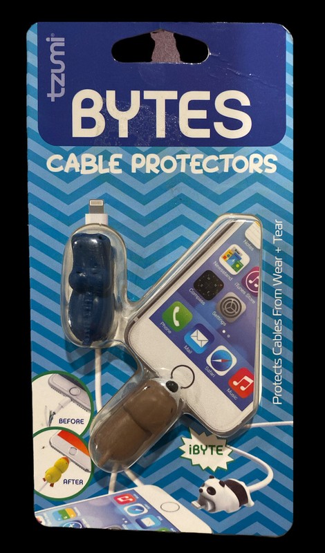 Bytes Cable Protector Blue Gator & Dog Protects Cables From Wear & Tear