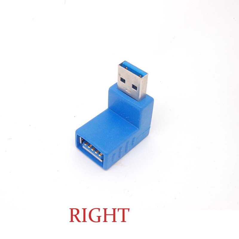 10pcs Usb3.0 A Male To Female Extension 90 Degree Right Angle Adapter Plug