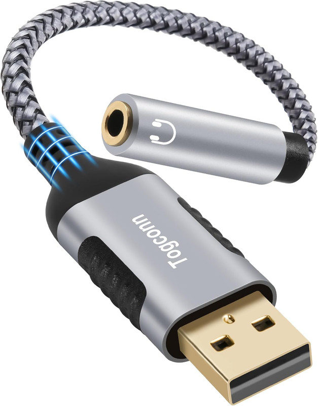 USB 3.0 Male to 3.5Mm TRRS 4-Pole Female Headphone Jack Adapter, USB-A to Aux Au