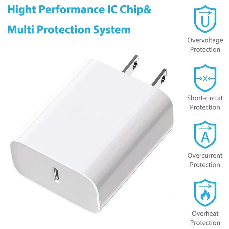 USB-C 18W PD Fast Power Adapter With Cord
