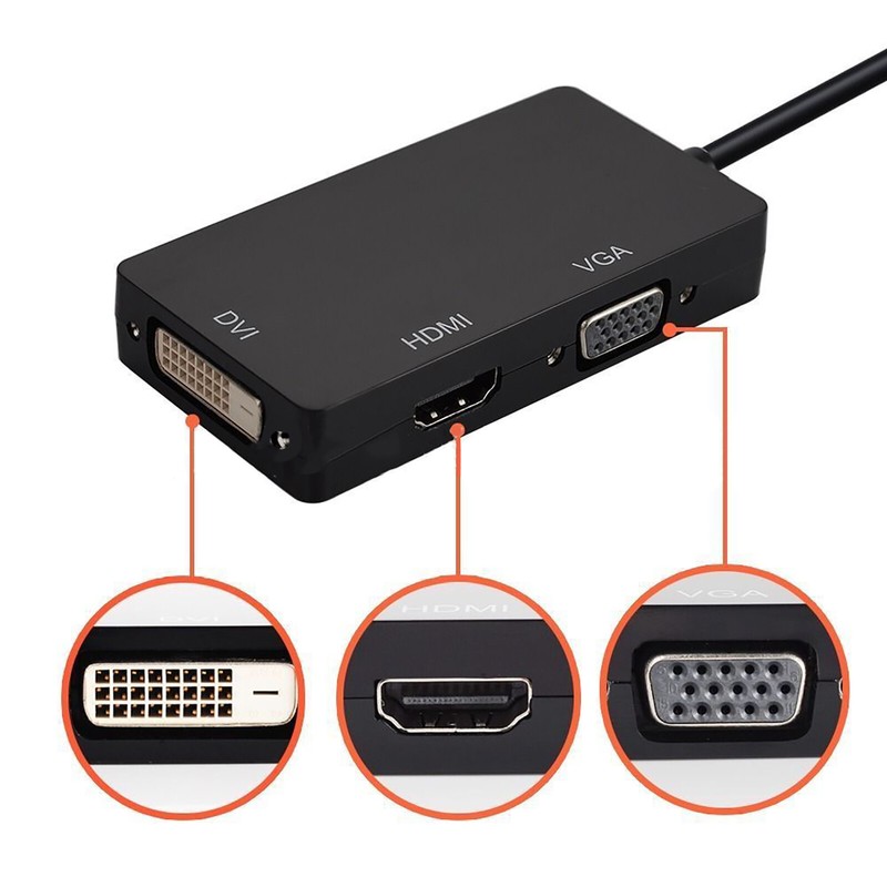 For Pro/ Air 3 IN1 Mini Dp to HDMI/DVI/VGA Adapter Convert Cable gallery
