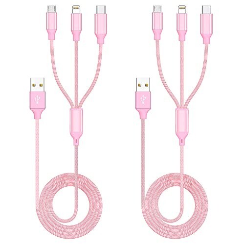 3 In 1 Charging Cable 5 pieces Gift Set 2 Rabbit, 1 Hello Kitty, 1 Gold, 1 Pink gallery