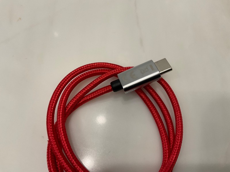 AUDI USB-C to LIGHTNING Braided Charging Cable - 27” long - RED MFi CertifiedR56 gallery