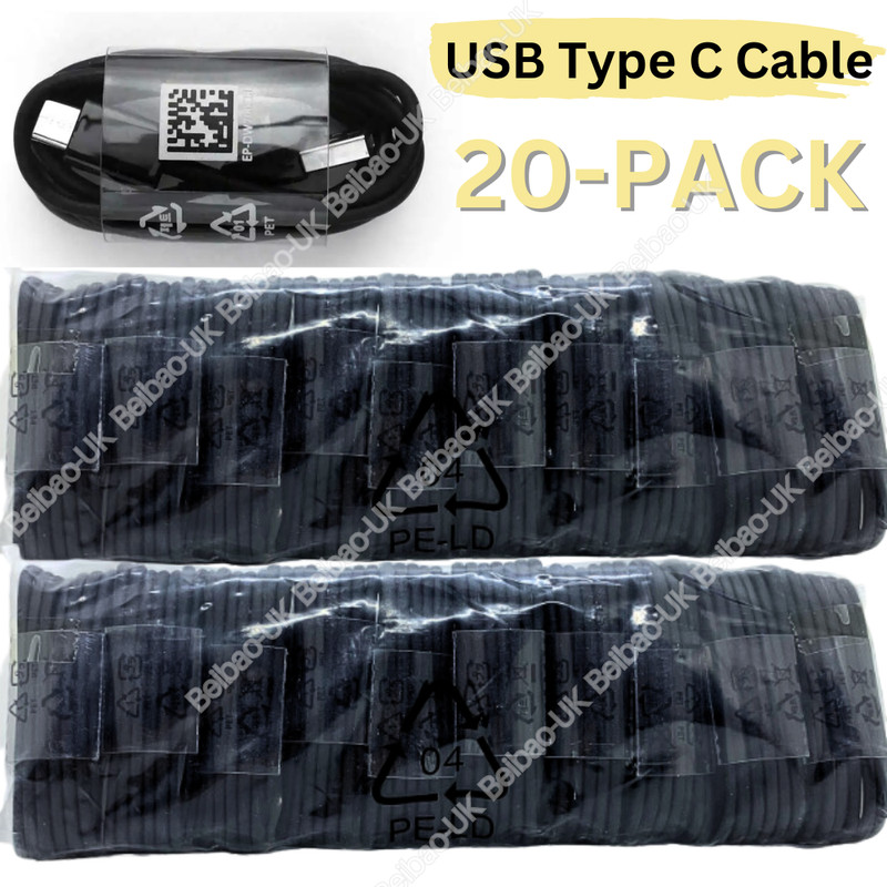 20x Lot Wholesale Fast USB C Type C Charger Cable For Samsung Galaxy S21 S20 S10