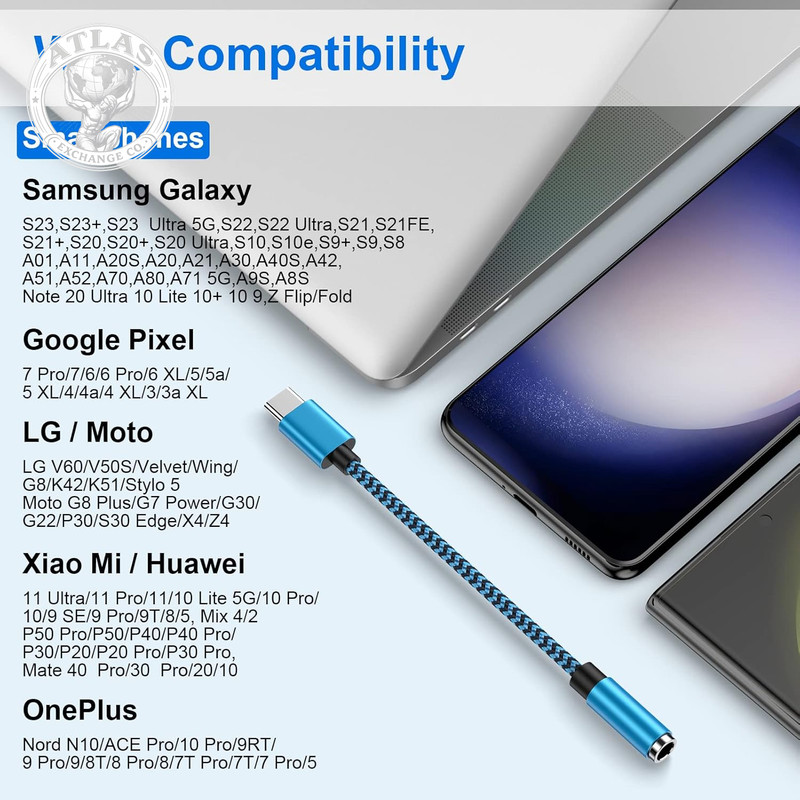 USB Type C to 3.5Mm Headphone Jack Adapter 2-Pack USB C to Aux Female Audio Dong gallery