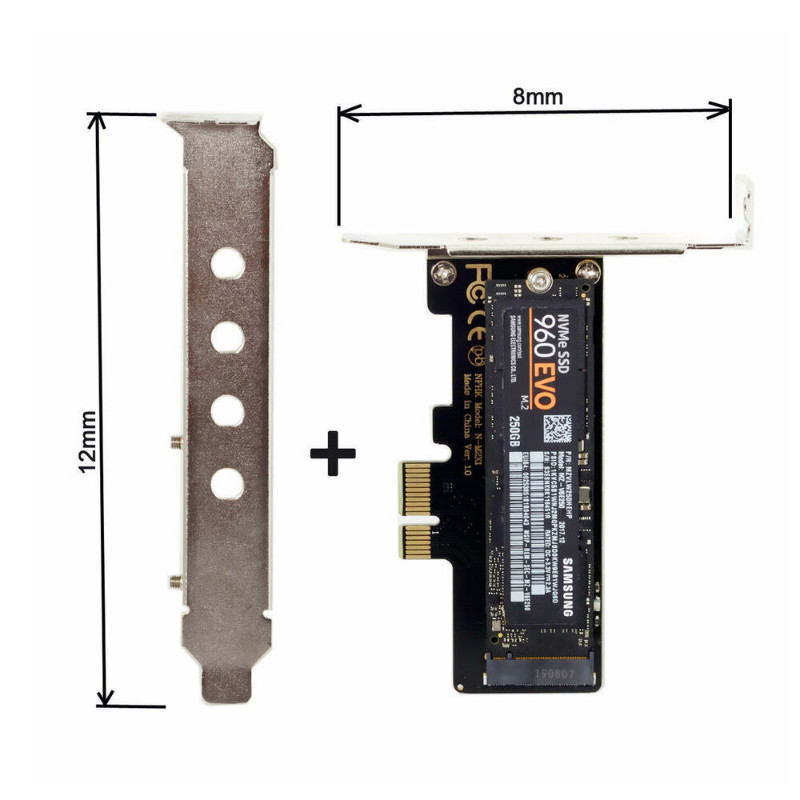 PCI-E 3.0 x1 Lane to M.2 M-Key SSD Nvme AHCI PCI Express Adapter Card PCIE SSDCx gallery