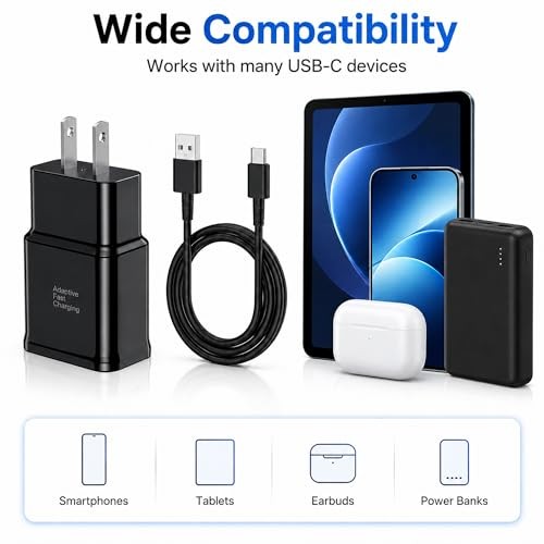 Type C Charger Fast Charging, 2 Pack USB C Android Phone Wall Charger Block & gallery