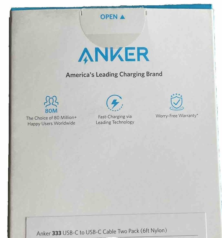 Anker B8757041 6 ft USB C to USB C Cable - 2 Pack Silver - Series 3 - gallery