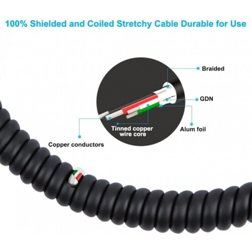 For iPad Air 13" (1st Gen 2024) - USB-C to TYPE-C Coiled Cable Fast Charger Cord gallery