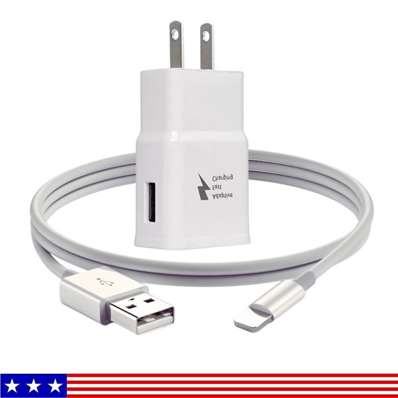 USB Fast Wall Charger Block Power Adapter Cable For iPhone 14/13/12/11/XR/8/7/6
