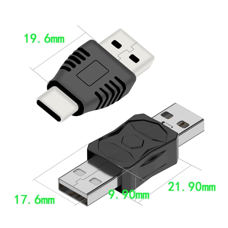 USB 2.0 Adapter Set USB/Type C/Micro/Mini Male to Female Converter Connector ... gallery