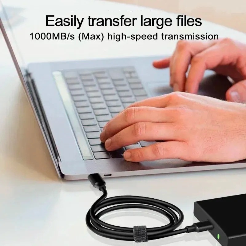 USB 3.2 Gen2 USB A to USB C Cable 10Gbps 3A 60W Fast Charge SSD Data Transfer gallery