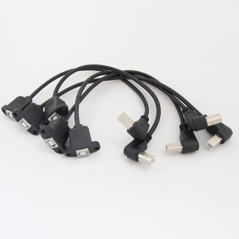 10pcs 30cm Printer Scanner Extension B Cable Right Angle Male to Female Screw gallery