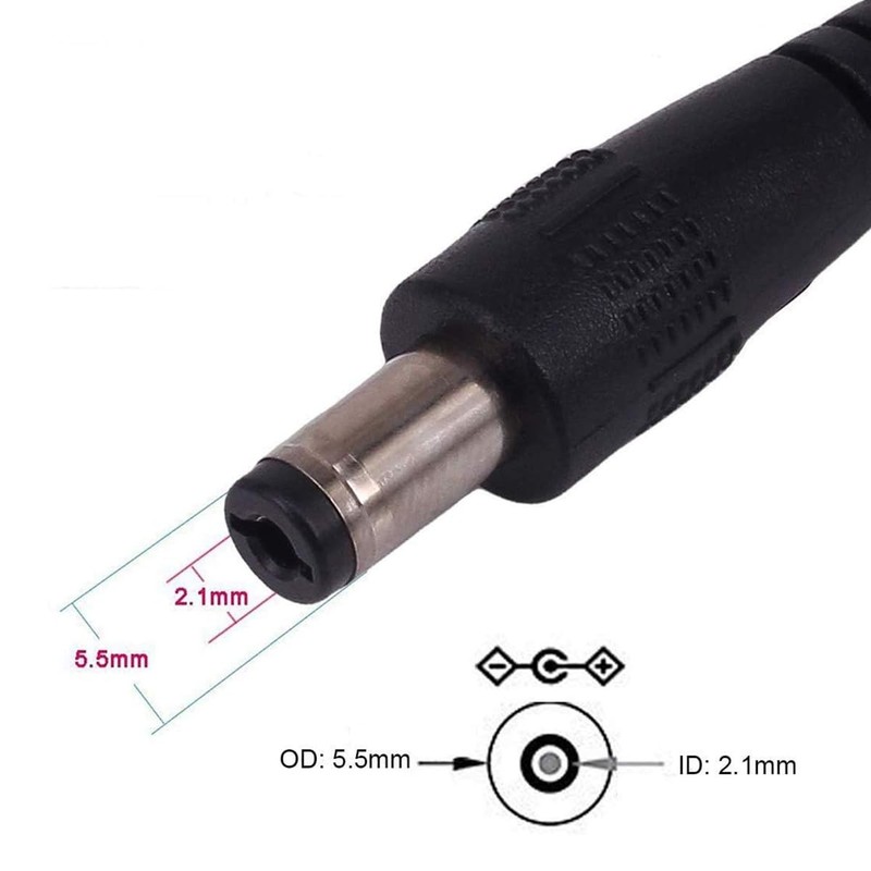 USB to DC 5.5mm Cable 80cm, USB 2.0 A to DC 5.5mm x 2.1mm DC 5V Power Plug Co... gallery