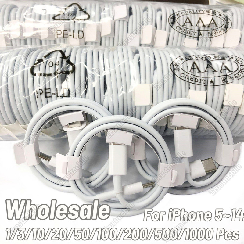 USB Charger Cable Cord For Apple iPhone 6 7 8 X XR 11 12 13 14 Pro Max Wholesale