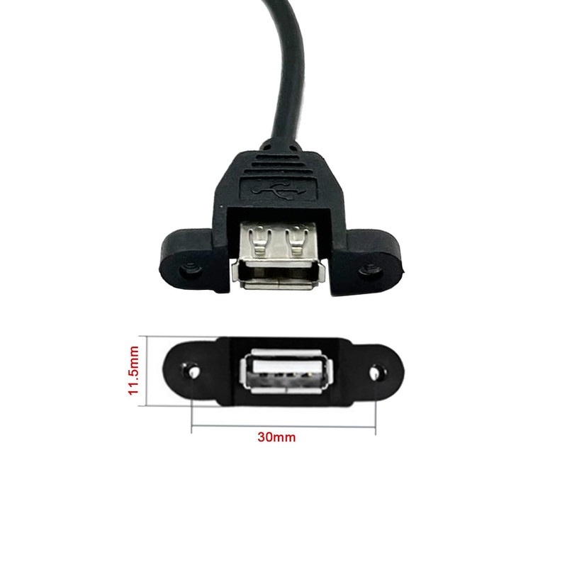 2 PCS USB Printer Cable Type A Female Panel Mount to USB B Male 3ft 1m Cord gallery