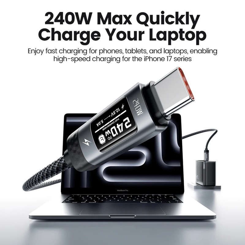 Toocki 240W USB C Cable Fast ChargingType C-C For Macbook iPhone 17 Samsung S25 gallery