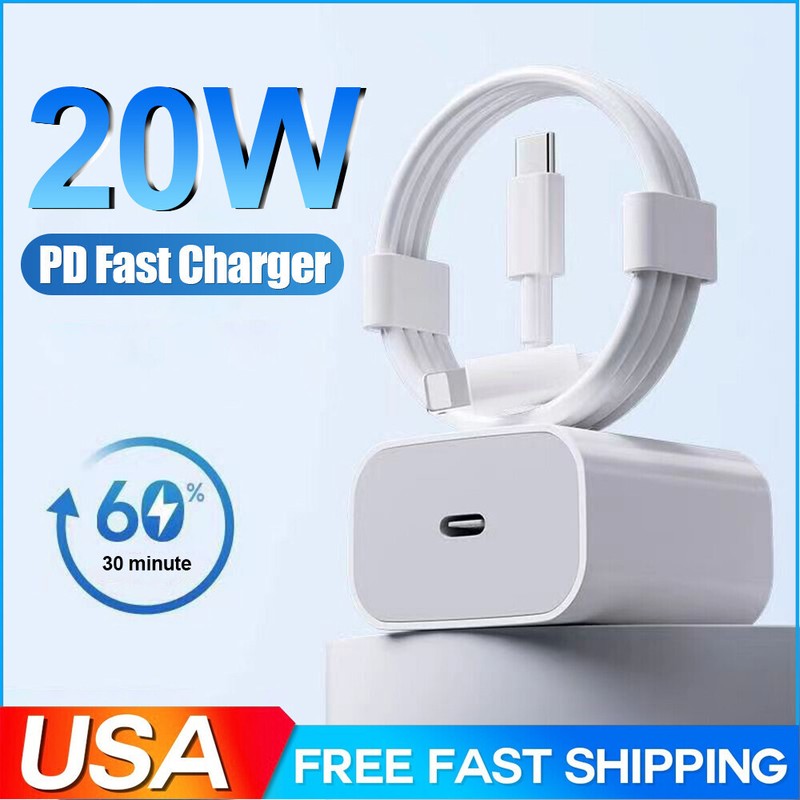 ?? 20W Super Fast Charger &3FT Type-C Cable For iPhone 14 13 12 11Pro Max Xs XR