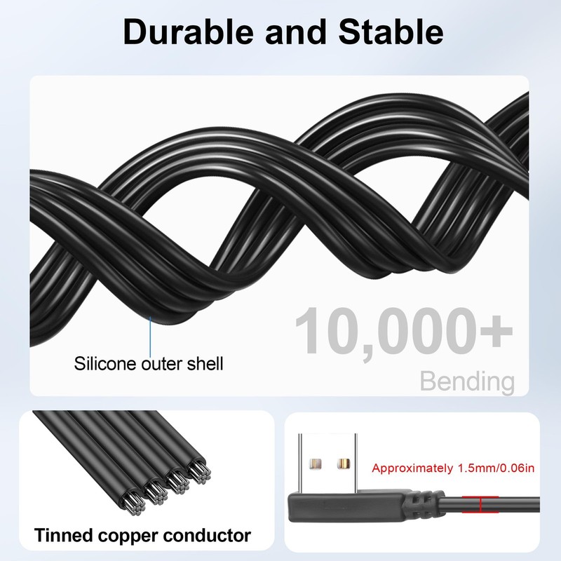 1.6 Ft Right Angle USB Y Splitter Cable 66W USB To Dual Type C Fast Charger gallery