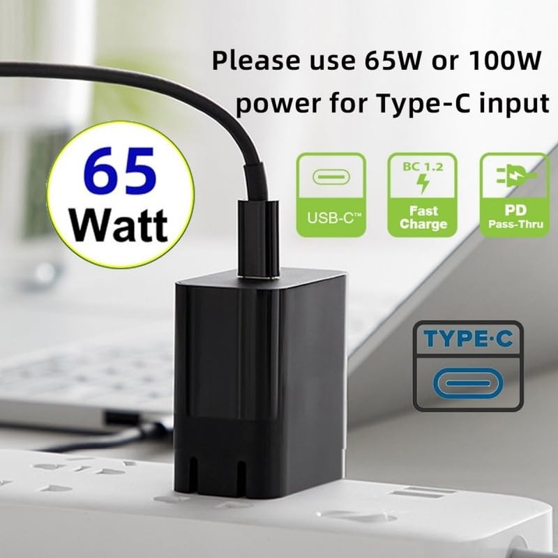 CY Cable Type C USB-C Input Source 65W to DC 4.0x1.3mm Power Charge Cable 19.... gallery