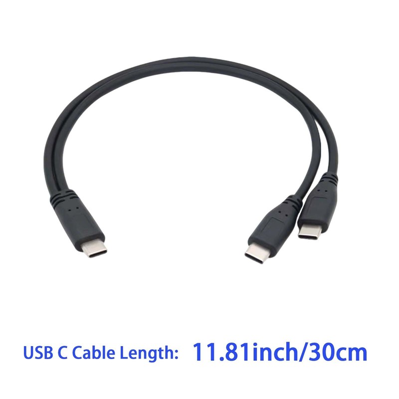 USB Splitter 1 in 2 Out 11.81in/30cm, Short USB to Dual Y Splitter Cable, USB... gallery