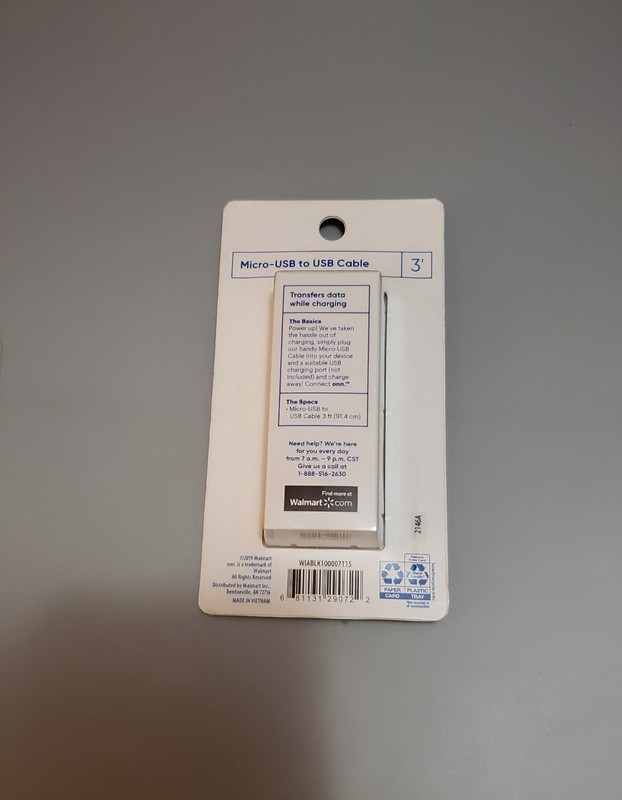 Connect Onn Micro-USB to USB Cable NEW gallery