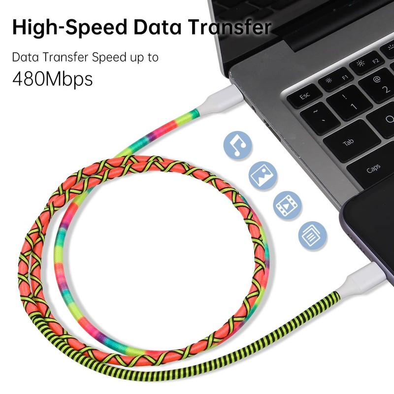 URIZONS 60w USB C to Lighting Cable, Nylon Braided Cable Fast Charging Cable ... gallery