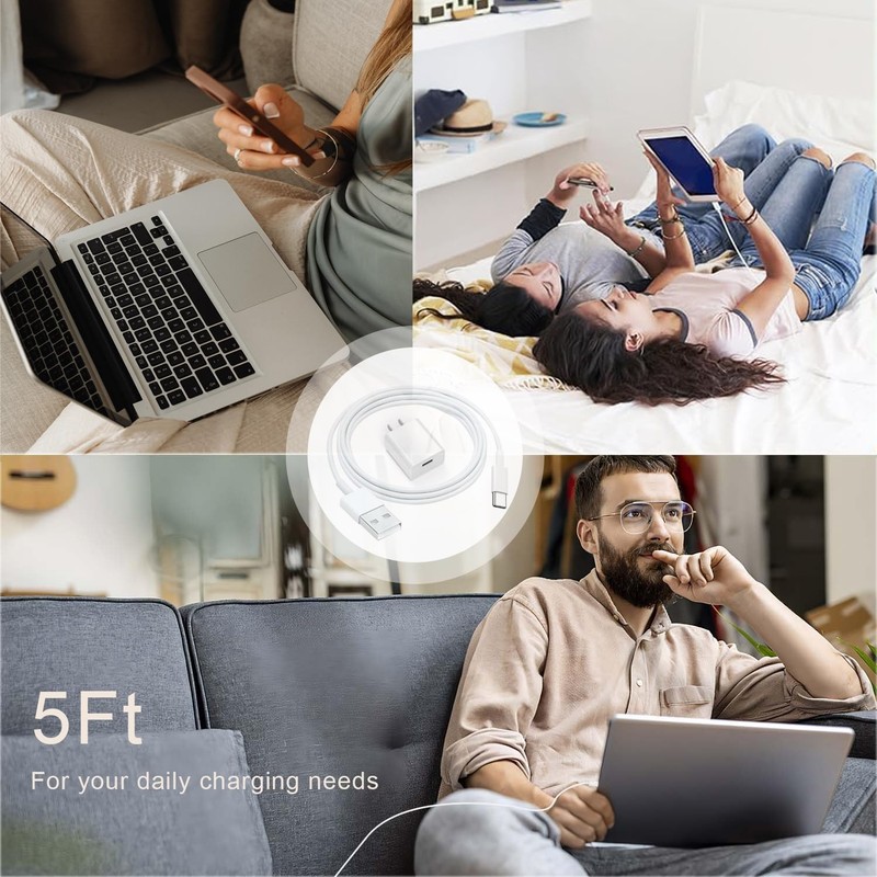 Durable 5FT USB Type C Charger for Oura Ring and EufyCam - Reliable Power gallery
