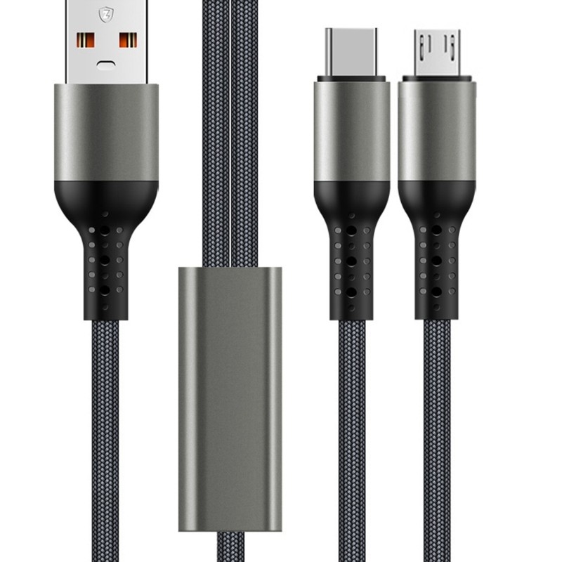 Hand Charging Solution Simultaneous Device Charging One Cable for Two Devices