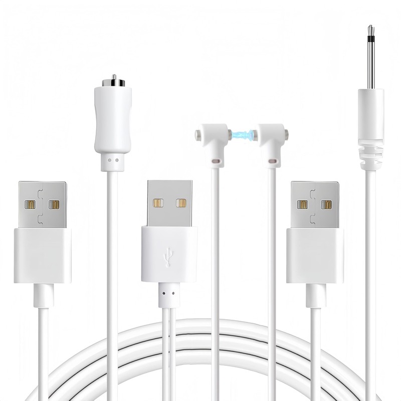 3 Pack-Universal Replacement Magnetic Charging Cable for Massagers, 82cm USB-...