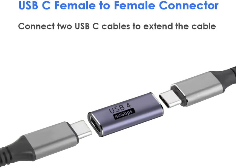USB C Female to Female Adapter, USB C Coupler, USB Type C Cable Extender Connect gallery
