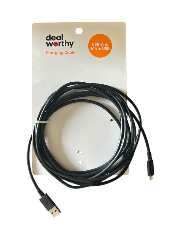 10' USB-A to Micro-USB Cable - dealworthy Black gallery