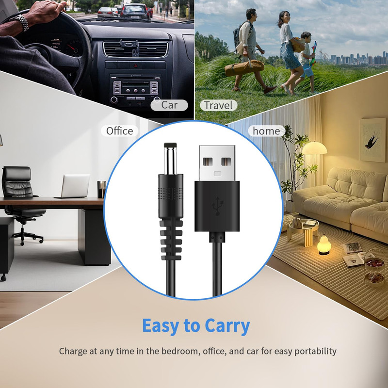 Universal Charger Power Core, 5V USB to DC 5.5X2.1Mm, Charging Cable Set with 5V gallery
