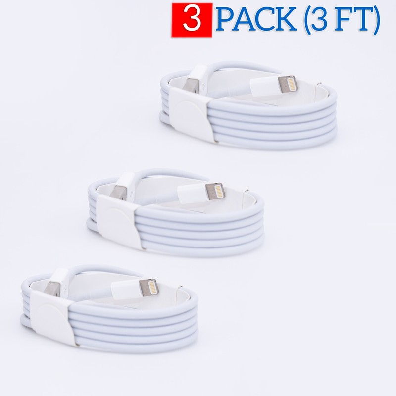 3-PACK USB Data Fast Charger Cable Cord For Apple iPhone 6 6S 7 8 X