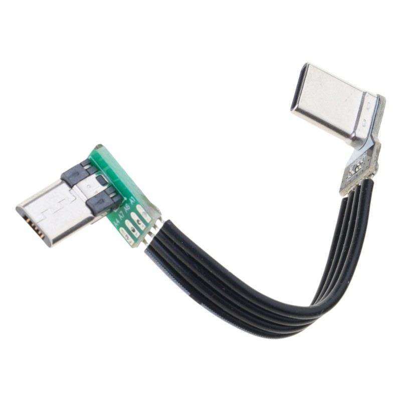 Type C to USB 5Pin Data Cable with Bend Head for Electronics Chrging Cable