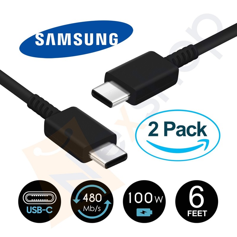 2x Original Samsung Galaxy S24 S23 S22 +/Ultra 5AMP 100Watt 6ft USB-C Cable