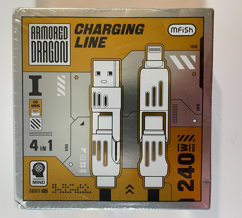 MFish 4-in-1 Multi USB Charging Cable with USB A,Type C, -MAX 240W NEW