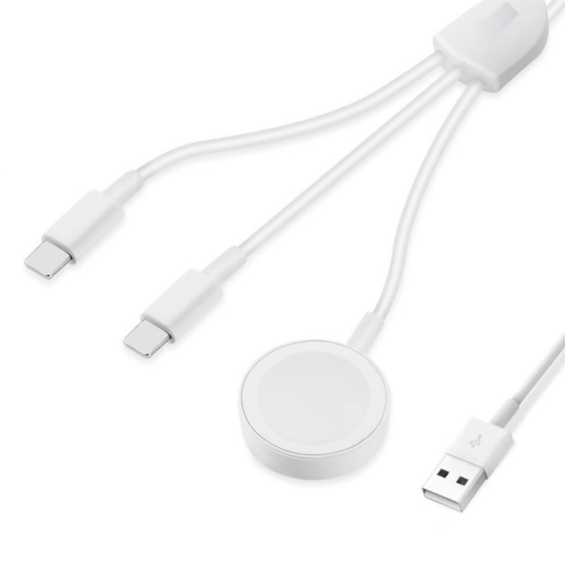 For iPhone Watch iWatch 6 5 4 3 in 1 Magnetic USB Charging Cord Charger Cable