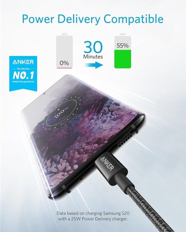 Anker B8753011 6 ft USB C to USB C Cable gallery