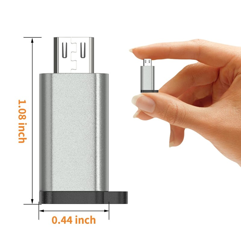 USB-C to Micro USB Adapter 3-Pack USB 2.0 Charge Data Sync ULIFTUS gallery