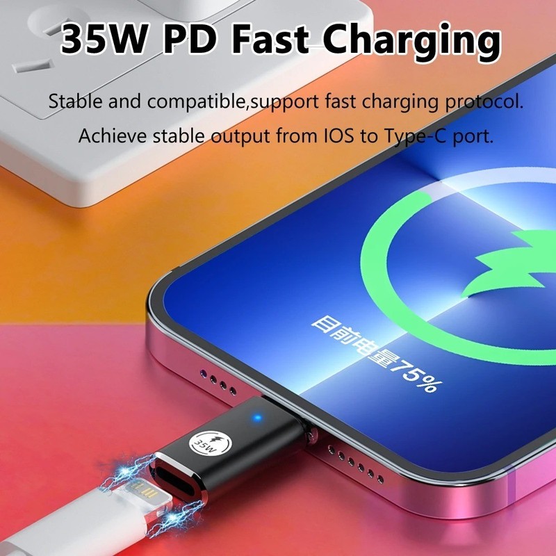 35W USB C to iOS Adapter LED Converter Female to Type C for iPhone 15 14 13 12 gallery