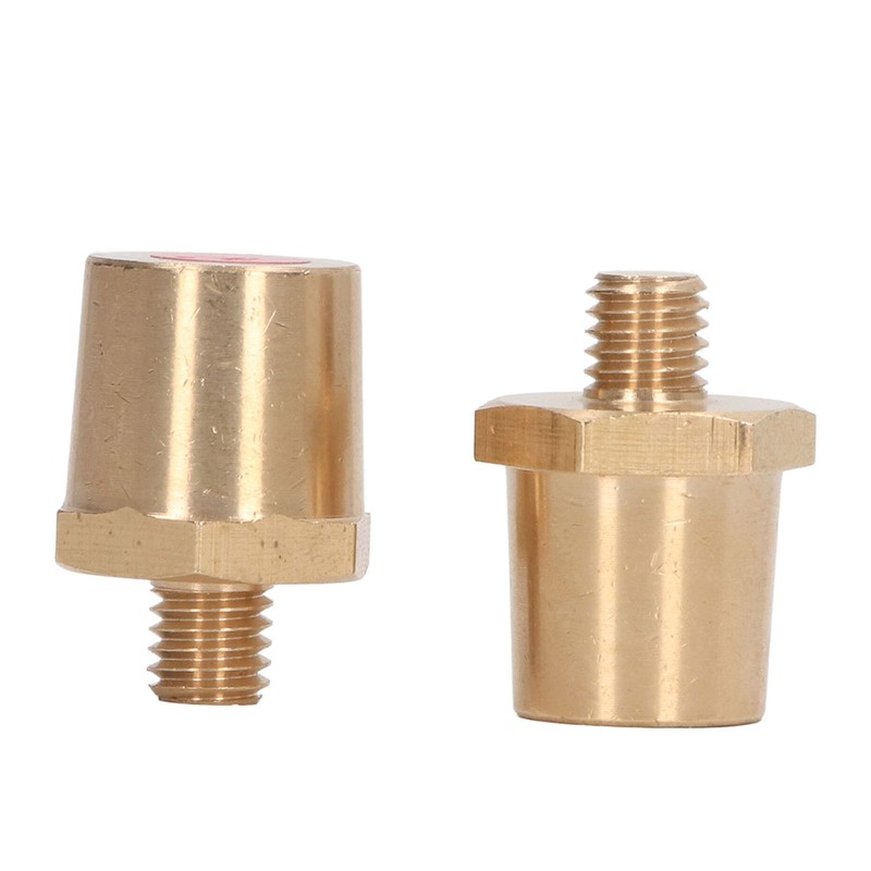 M8 Male Thread Brass Battery Terminal Charging Post Connector Positive Negative gallery